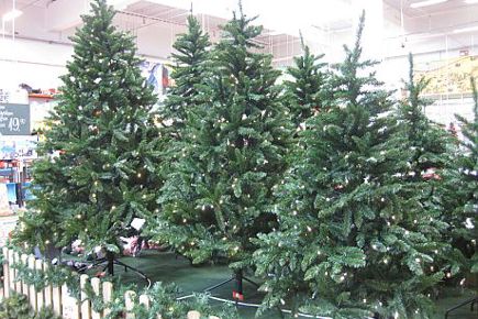 Plastiktræer i udstilling